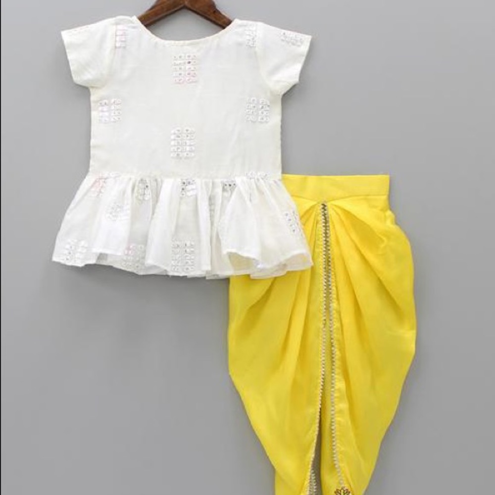 Gorgeous white peplum top and bottom